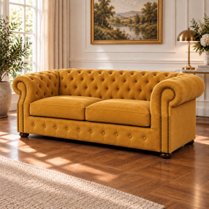 Sofa Chesterfield „Windsor” 3-osobowa – Welur