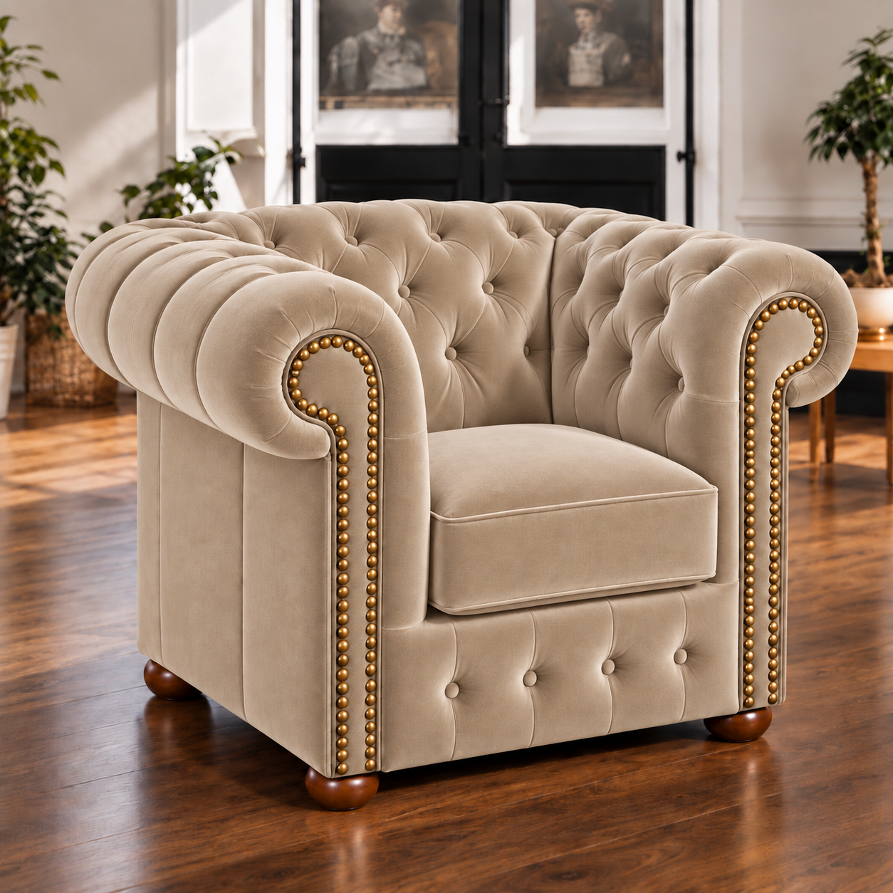 Fotel Chesterfield „Classic” – Welur - Image 5