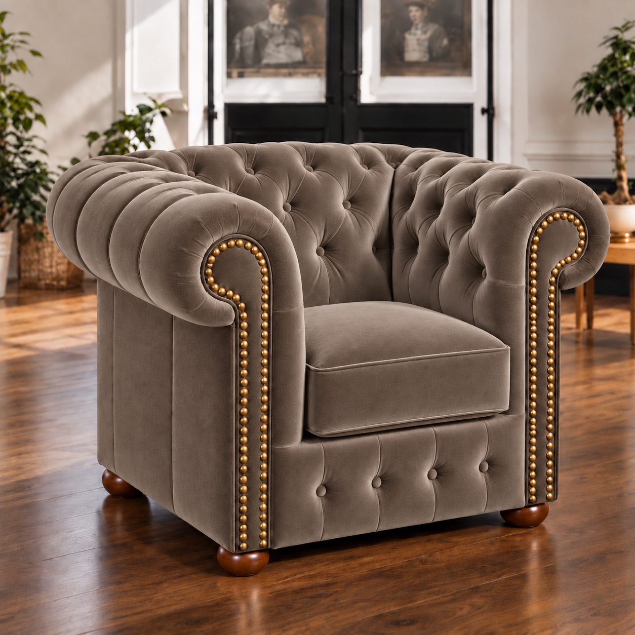 Fotel Chesterfield „Classic” – Welur - Image 6