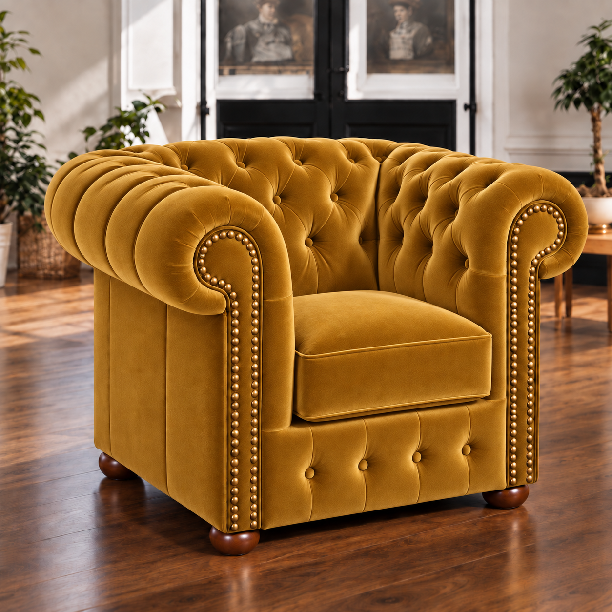 Fotel Chesterfield „Classic” – Welur - Image 8