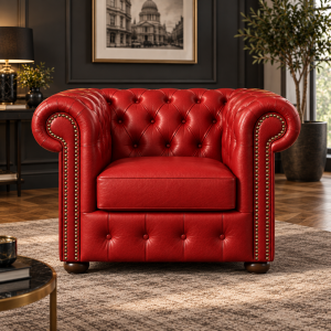 Fotel Chesterfield „Classic XL” – naturalna skóra "Italia"